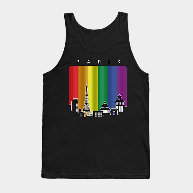 Paris LGBT Flag Tank Top by travel2xplanet